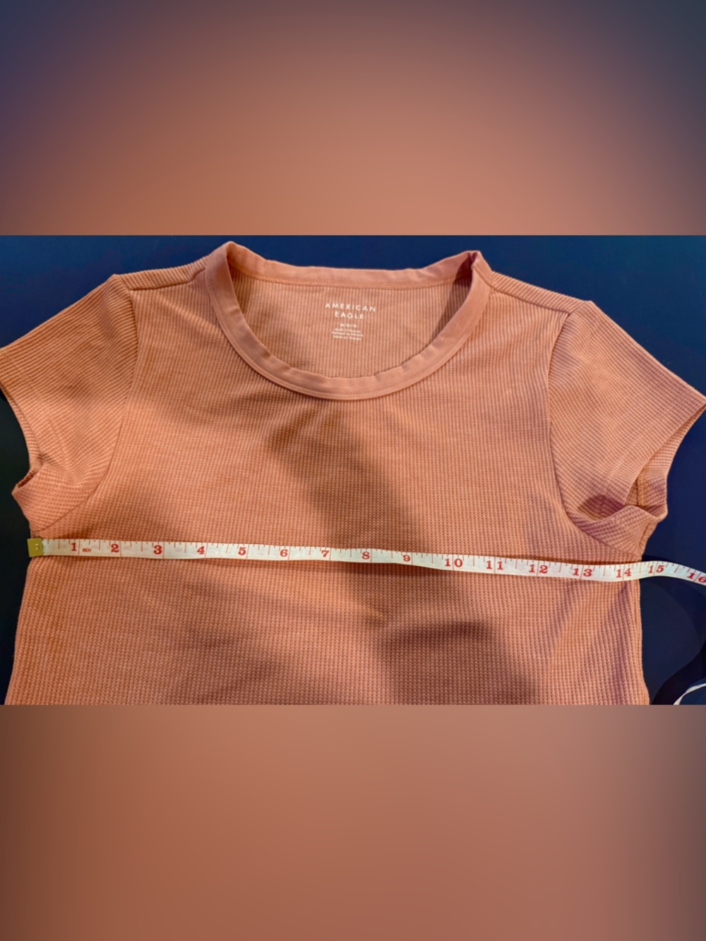 American Eagle Outfitters Women's Short Sleeve waffle tee - Rust - Picture 5 of 5